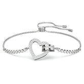Swar*vski -Lovely bracelet Heart, White, Rhodium plated-5636447